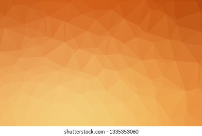 Light Orange vector polygon abstract backdrop. Brand new colorful illustration in with gradient. Textured pattern for background.