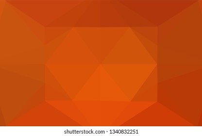 Light Orange vector polygon abstract layout. Shining colored illustration in a Brand new style. Brand new design for your business.