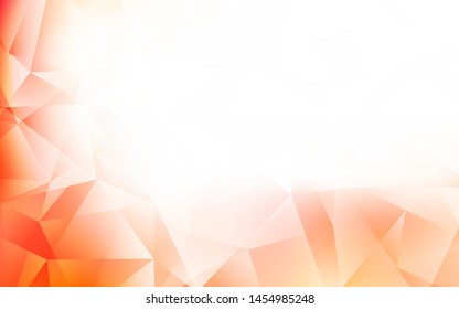 Light Orange vector polygon abstract layout. Modern abstract illustration with triangles. Pattern for a brand book's backdrop.