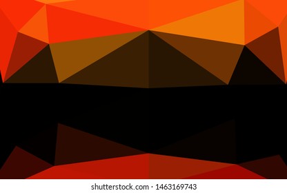 Light Orange vector polygon abstract backdrop. A sample with polygonal shapes. Textured pattern for background.