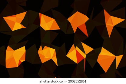 Light Orange vector polygon abstract layout. An elegant bright illustration with gradient. Template for a cell phone background.