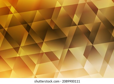 Light Orange vector polygon abstract backdrop. Creative illustration in halftone style with triangles. Brand new design for your business.