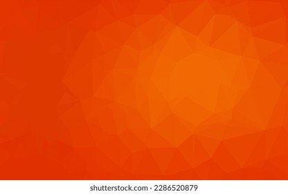Light Orange vector polygon abstract background. Colorful illustration in Origami style with gradient.  The best triangular design for your business.