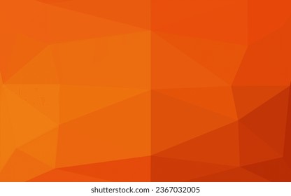Light Orange vector polygon abstract backdrop. Colorful illustration in Origami style with gradient.  The best triangular design for your business.