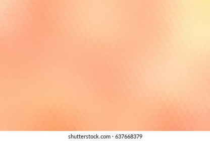 Light Orange vector polygon abstract template. Shining illustration, which consist of triangles. A new texture for your design.