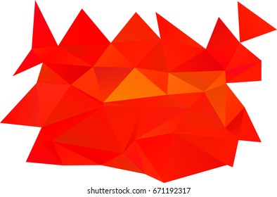 Light Orange vector polygon abstract background. Geometric illustration in Origami style with gradient.  A completely new design for your business.