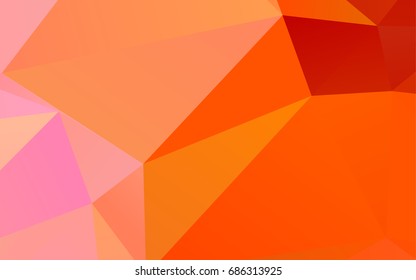 Light Orange vector polygon abstract pattern. A completely new color illustration in a vague style. Brand-new design for your business.