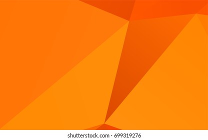 Light Orange vector polygon abstract template. Creative illustration in halftone style with gradient. A completely new template for your business design.