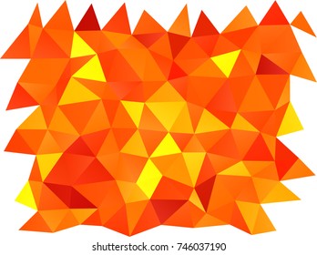 Light Orange vector polygon abstract background. Creative geometric illustration in Origami style with gradient. Brand-new style for your business design.