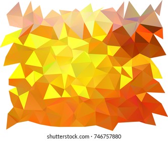 Light Orange vector polygon abstract template. A vague abstract illustration with gradient. The textured pattern can be used for background.