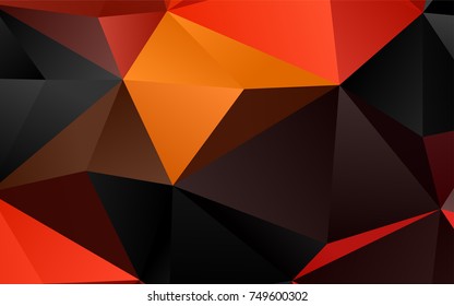 Light Orange vector polygon abstract template. Creative geometric illustration in Origami style with gradient. A completely new template for your business design.