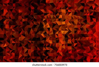 Light Orange vector polygon abstract pattern. Modern geometrical abstract illustration with gradient. Triangular pattern for your business design.