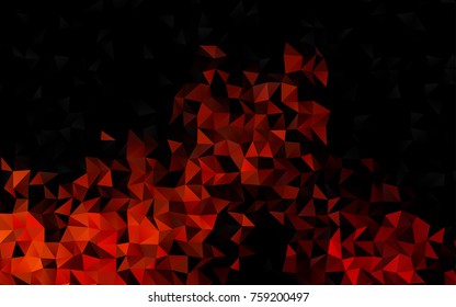 Light Orange vector polygon abstract pattern. A sample with polygonal shapes. Triangular pattern for your business design.