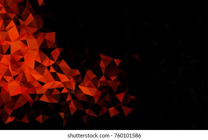 Light Orange vector polygon abstract pattern. Shining illustration, which consist of triangles. A completely new template for your business design.
