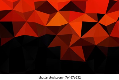 Light Orange vector polygon abstract background. Triangular geometric sample with gradient.  A new texture for your design.