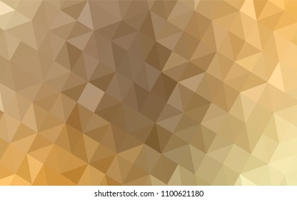 Light Orange vector polygonal background. Elegant bright polygonal illustration with gradient. Polygonal design for your web site.