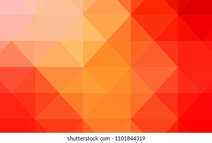 Light Orange vector polygonal background. A sample with polygonal shapes. The template for cell phone's backgrounds.