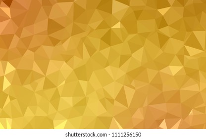 Light Orange vector polygonal background. Geometric illustration in Origami style with gradient.  New template for your brand book.