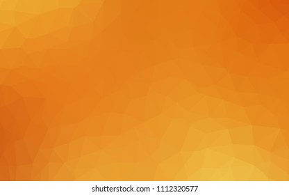 Light Orange vector polygonal background. Colorful illustration in polygonal style with gradient. A completely new design for your leaflet.