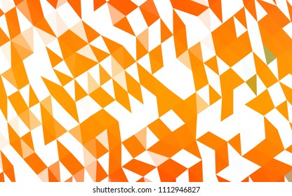 Light Orange vector polygonal background. Shining illustration, which consist of triangles. A completely new template for your business design.