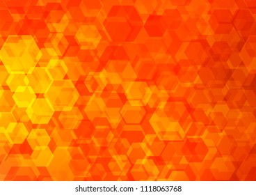 Light Orange vector polygonal background. Colorful illustration in abstract style with gradient. The completely new template can be used for your brand book.