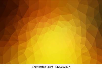 Light Orange vector polygonal background. Glitter abstract illustration with an elegant triangles. Template for cell phone's backgrounds.
