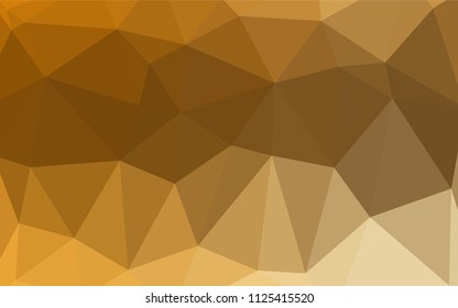 Light Orange vector polygonal background. Elegant bright polygonal illustration with gradient. The polygonal design can be used for your web site.