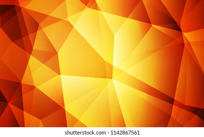 Light Orange vector polygonal background. Colorful abstract illustration with triangles. Textured pattern for your backgrounds.