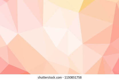 Light Orange vector polygonal background. Polygonal abstract illustration with gradient. A new texture for your web site.
