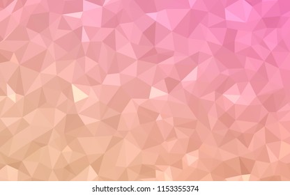 Light Orange vector polygonal background. Geometric illustration in Origami style with gradient.  New template for your brand book.