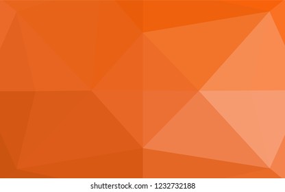 Light Orange vector polygonal background. Triangular geometric sample with gradient.  The template can be used as a background for cell phones.