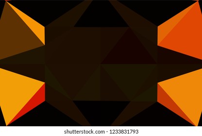 Light Orange vector polygonal background. Shining colored illustration in a Brand new style. The polygonal design can be used for your web site.