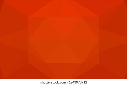 Light Orange vector polygonal background. Colorful illustration in abstract style with gradient. Triangular pattern for your business design.