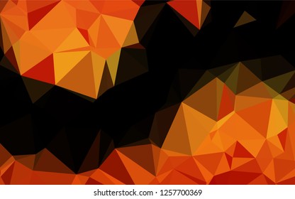 Light Orange vector polygonal background. A vague abstract illustration with gradient. The completely new template can be used for your brand book.