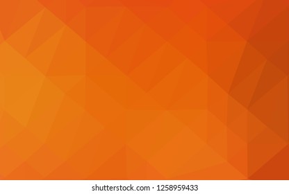 Light Orange vector polygonal background. Brand new colorful illustration in with gradient. Brand new design for your business.