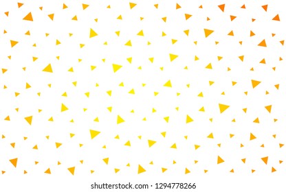 Light Orange vector  polygonal background. Shining polygonal illustration, which consist of triangles. Polygonal design for your web site.