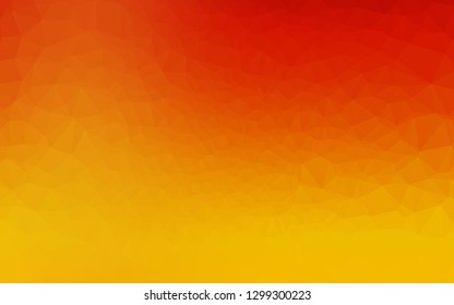 Light Orange vector polygonal background. A vague abstract illustration with gradient. Completely new design for your business.