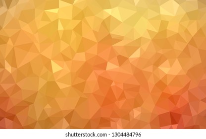 Light Orange vector polygonal background. Geometric illustration in Origami style with gradient.  Completely new template for your banner.