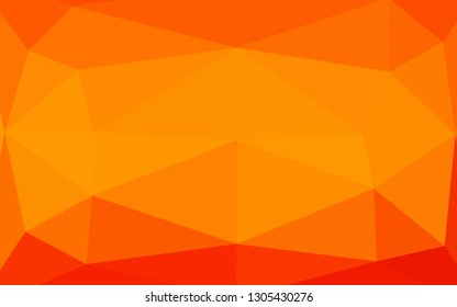 Light Orange vector polygonal background. Brand new colorful illustration in with gradient. Completely new template for your business design.