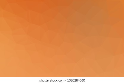 Light Orange vector polygonal background. Colorful abstract illustration with gradient. Template for your brand book.