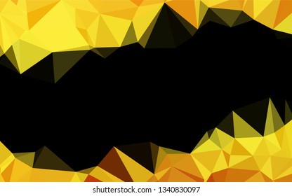 Light Orange vector polygonal background. Creative geometric illustration in Origami style with gradient. A completely new template for your business design.