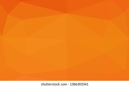 Light Orange vector polygonal background. A completely new color illustration in a vague style. The best triangular design for your business.