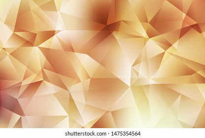 Light Orange vector polygonal background. Colorful illustration in polygonal style with gradient. Triangular pattern for your design.