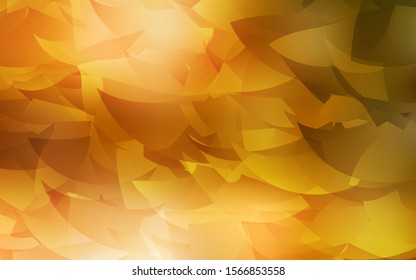 Light Orange vector polygonal background. Glitter abstract illustration with an elegant triangles. Pattern for a brand book's backdrop.
