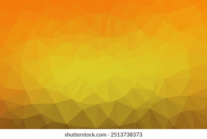 Light Orange vector polygonal background. Glitter abstract illustration with an elegant design. Elegant pattern for a brand book.
