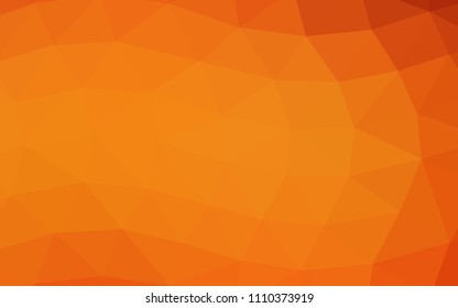 Light Orange vector polygonal polygonal. Colorful illustration in abstract style with gradient. The completely new template can be used for your brand book.