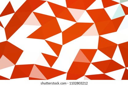 Light Orange vector polygonal polygonal. A completely new color illustration in a vague style. Brand new design for your business.