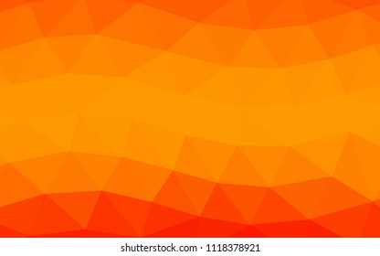 Light Orange vector polygonal polygonal. An elegant bright illustration with gradient. A new texture for your design.