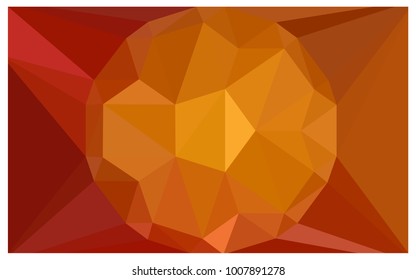 Light Orange vector polygonal illustration, which consist of triangles with a gemstone in center. Triangular design of a huge diamond for your business. Creative geometric background of gems.