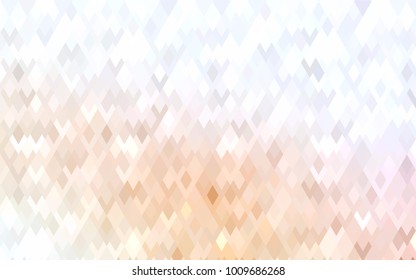 Light Orange vector polygonal illustration, which consist of rectangles. Rectangular pattern for your business design. Geometric background in Origami style with gradient. 